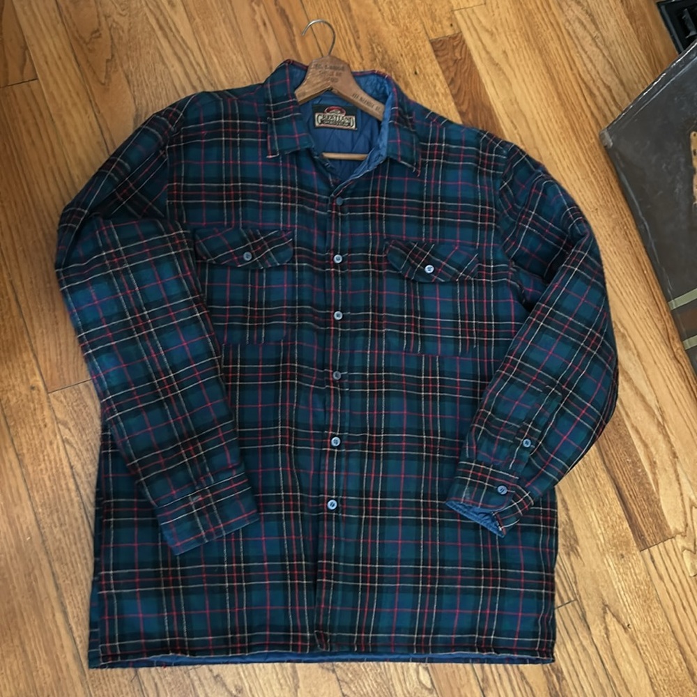 VINTAGE Greatland Sportswear Quilted Plaid Shirt Shacket